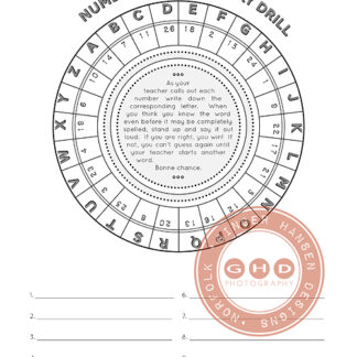 vocab and number wheel